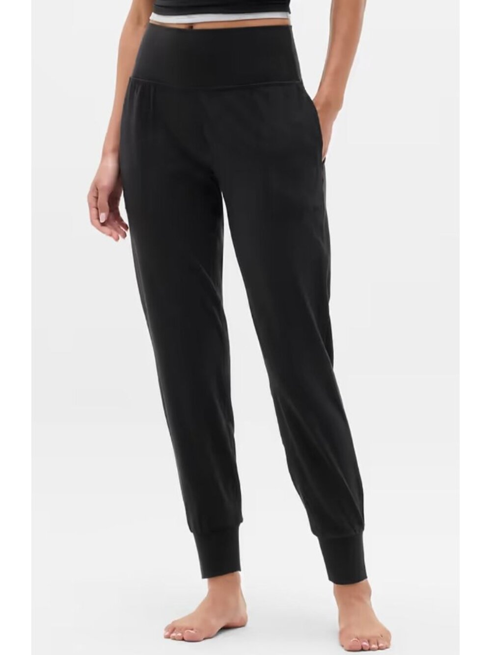 Athleta Salutation High Rise Jogger Pants Black Size Large Tall
